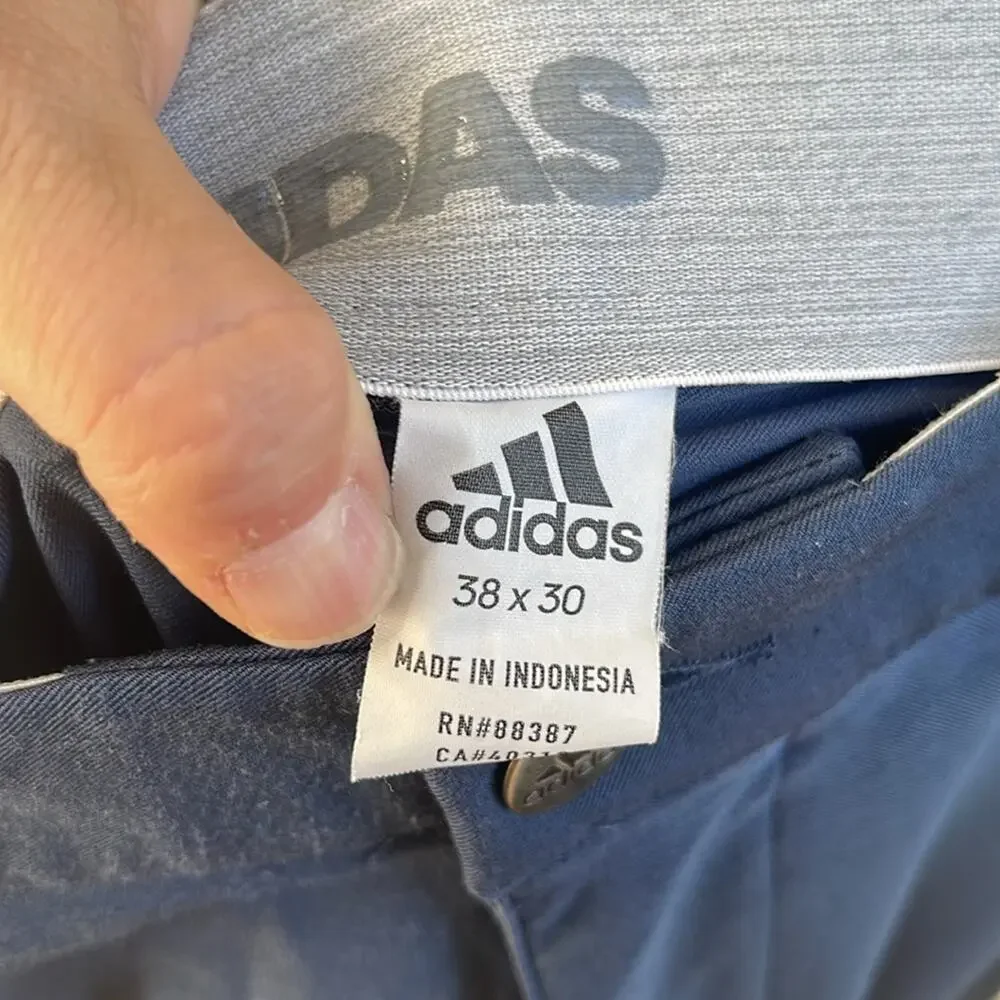 Adidas Performance Stretch golf light weight flat front dress pants sz 38x30